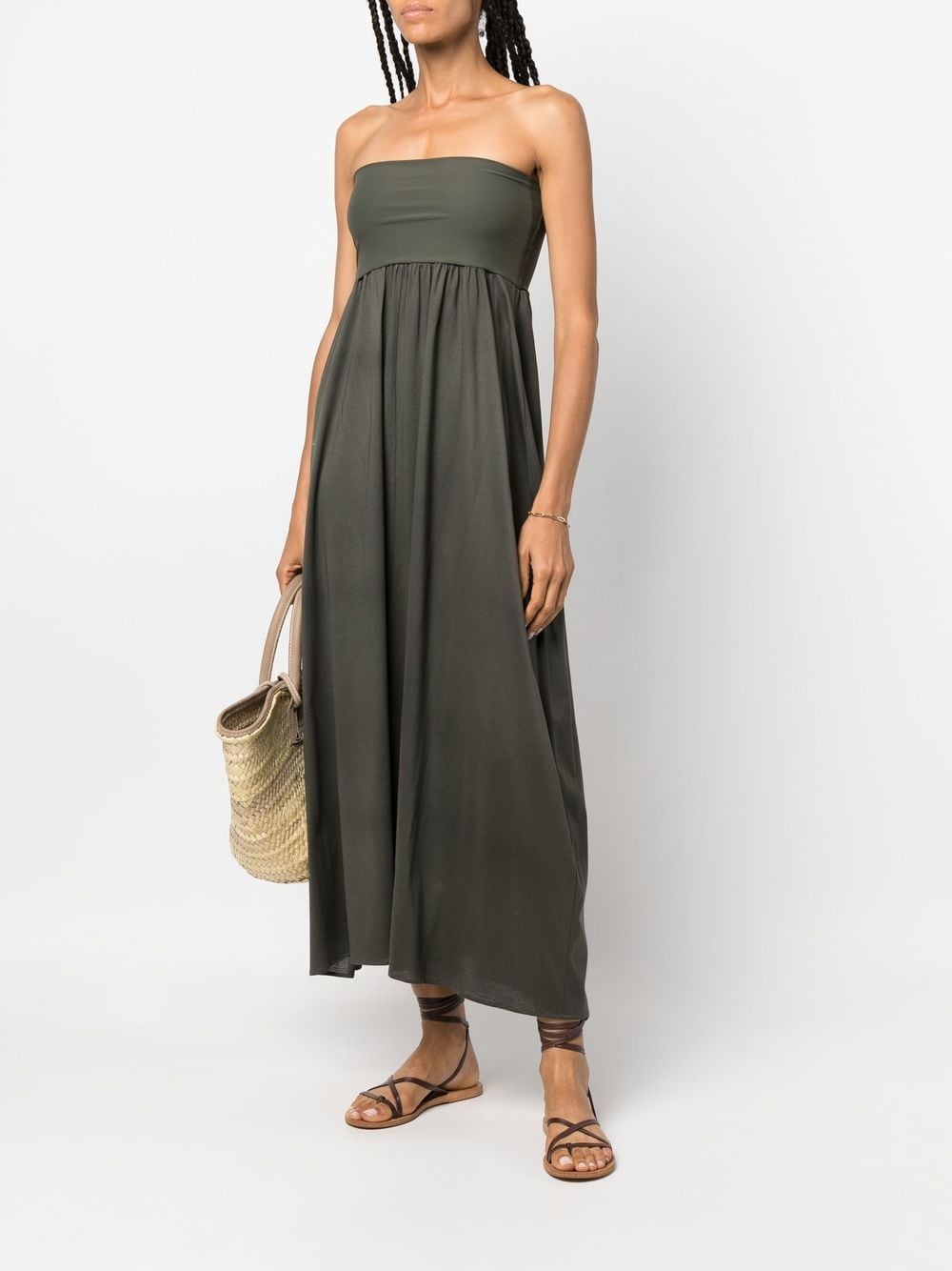 ERES Strapless maxi-jurk - Groen