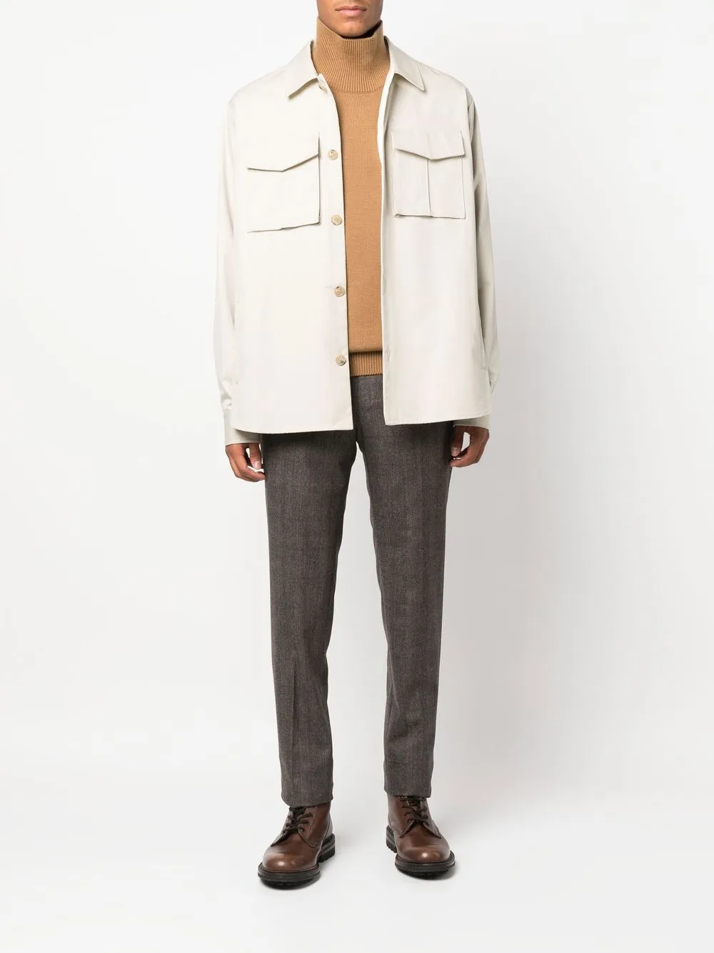 PT Torino check print wool trousers | Regular-Fit & Straight Leg Pants | Image 2