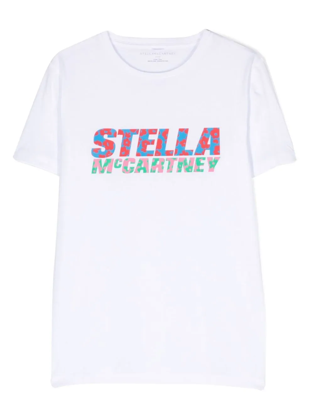 

Stella McCartney Kids playera con estampado floral y logo - Blanco