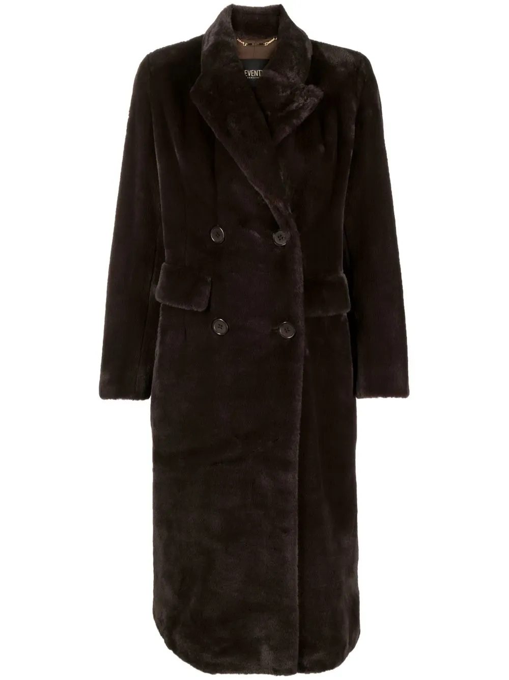 

Seventy double-breasted faux-fur coat - Brown