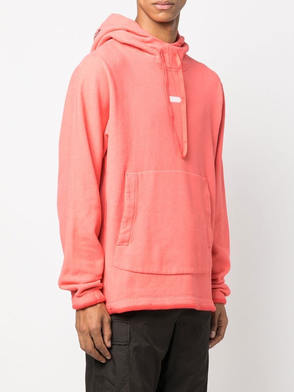 Shop Stone Island Shadow Project Graphic-print Drawstring Hoodie In Pink