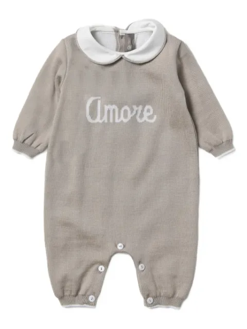 Little Bear long-sleeve collared romper