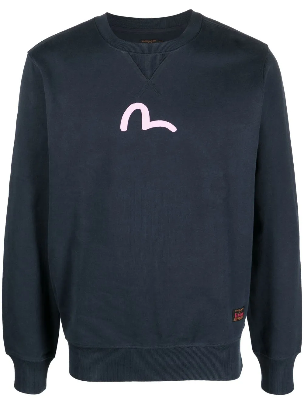 

EVISU seagull-print crew-neck sweatshirt - Blue