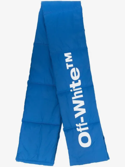 Off-White bufanda capitonada con logo