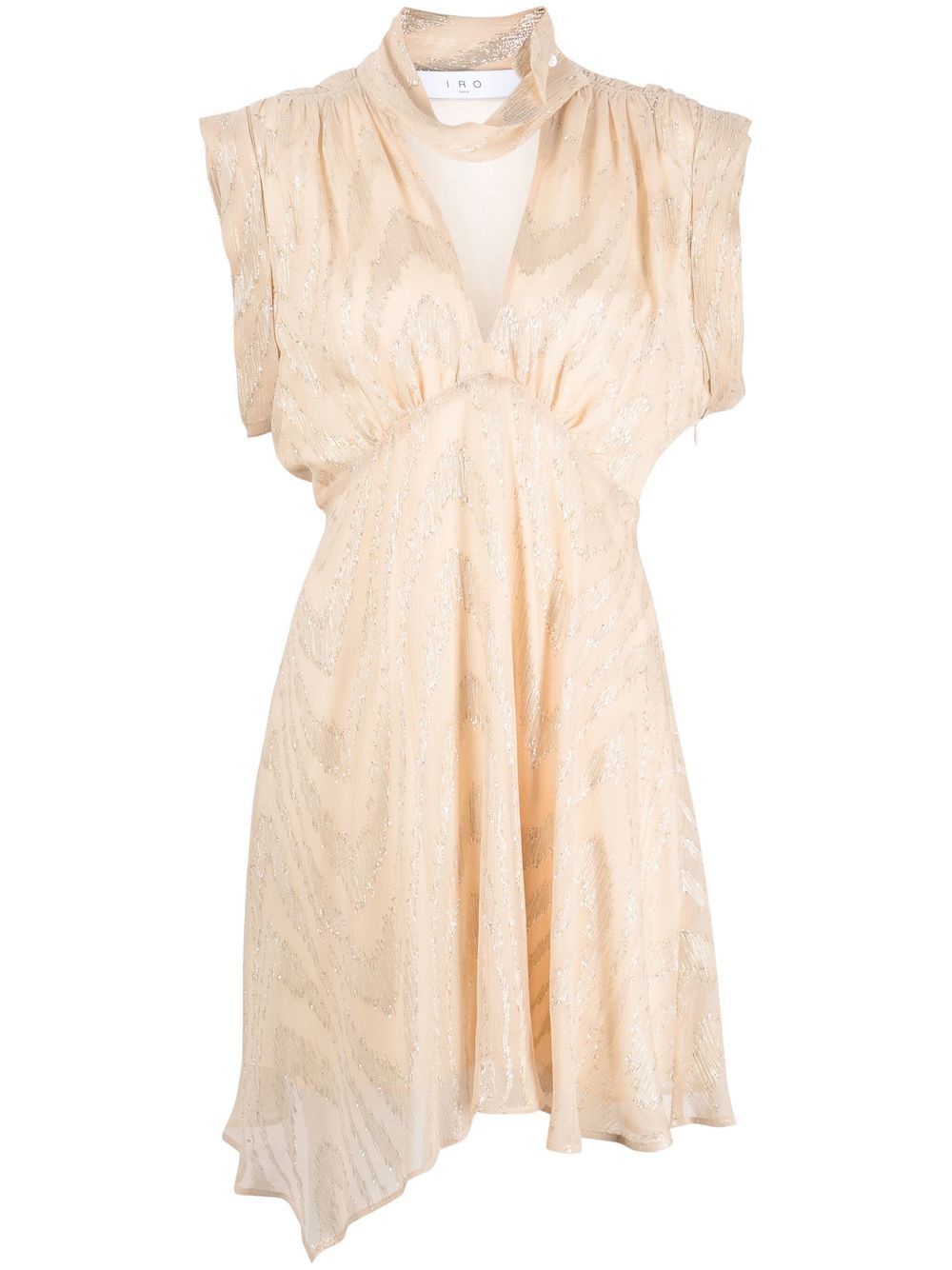 

IRO asymmetric-hem silk mini dress - Neutrals