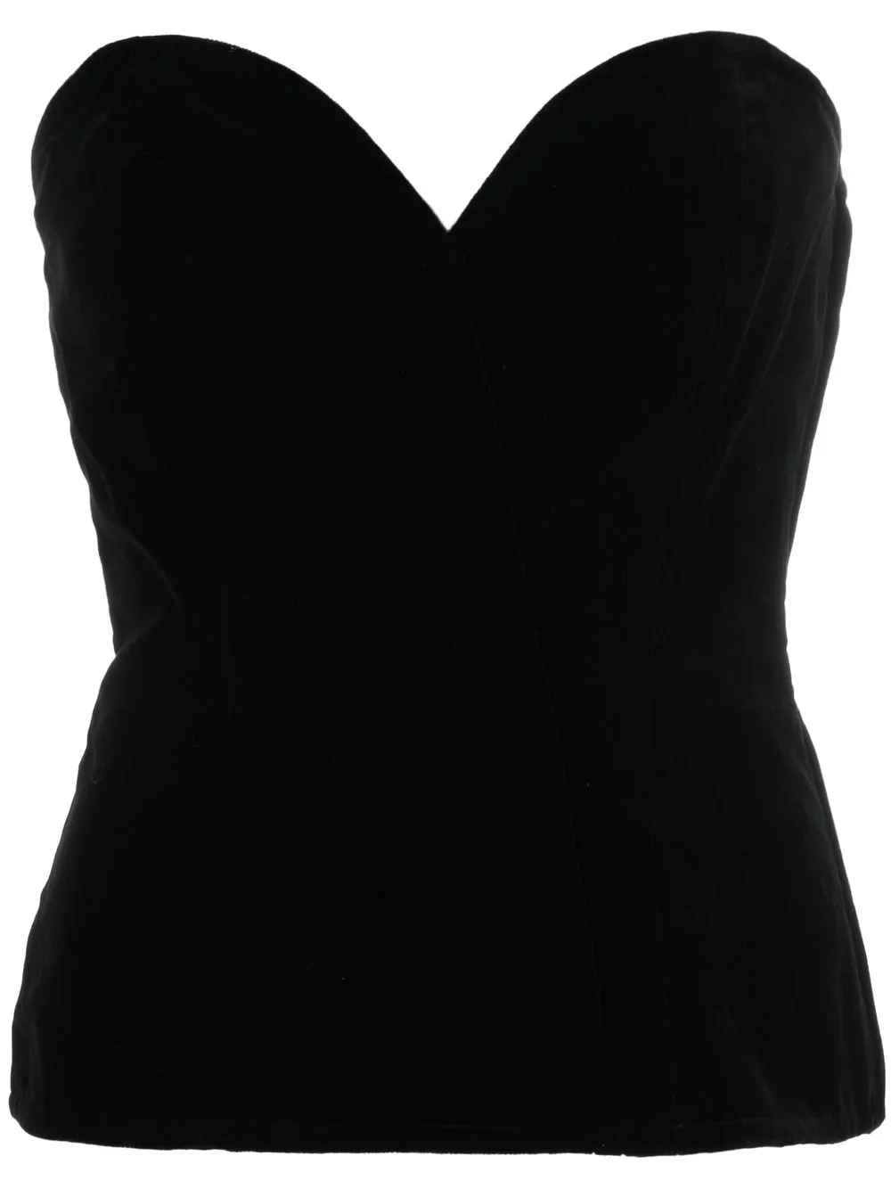 

Yves Saint Laurent Pre-Owned 1970s bustier-style strapless top - Black