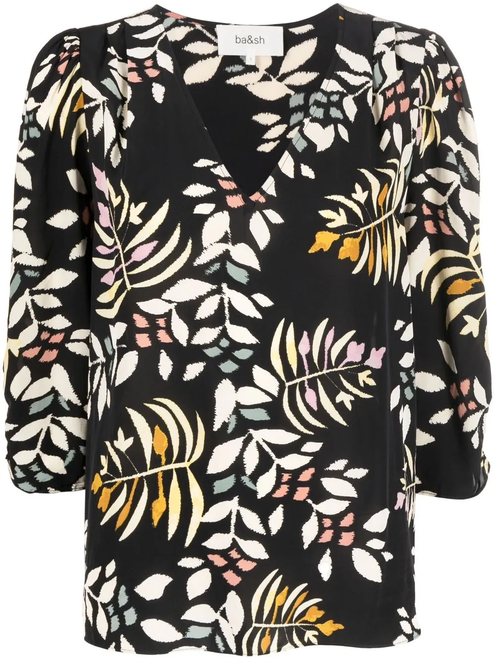 

Ba&Sh floral-print v-neck blouse - Black