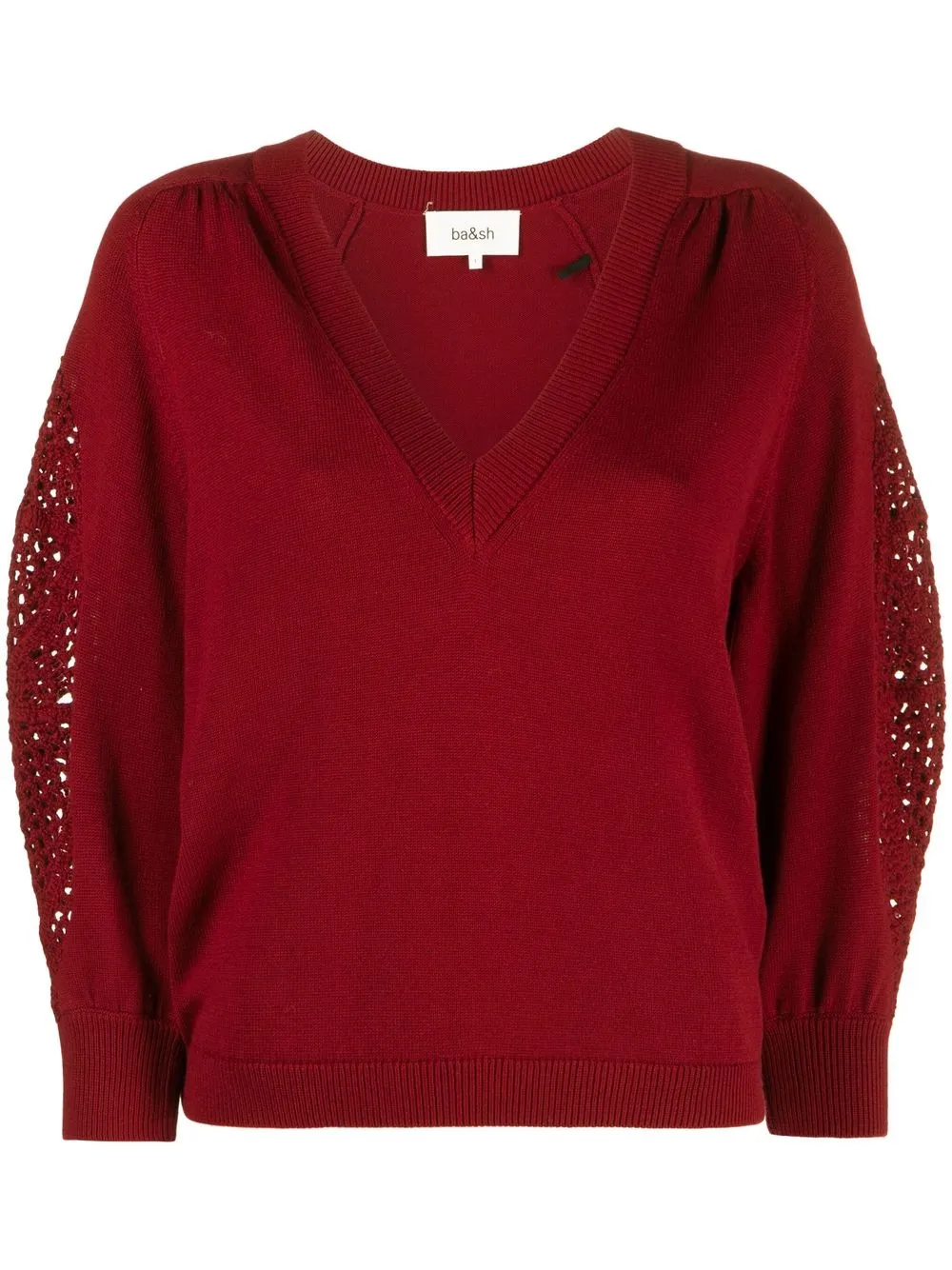 

Ba&Sh Jaden crochet-detailing jumper - Red