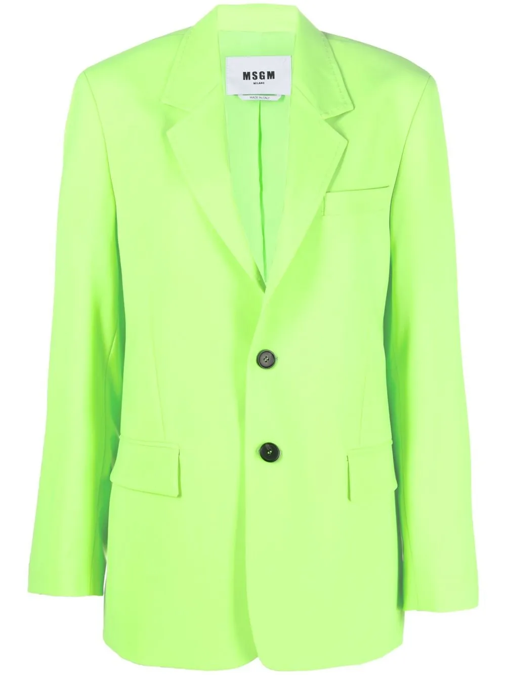 

MSGM blazer con solapas de muesca y botones - Verde