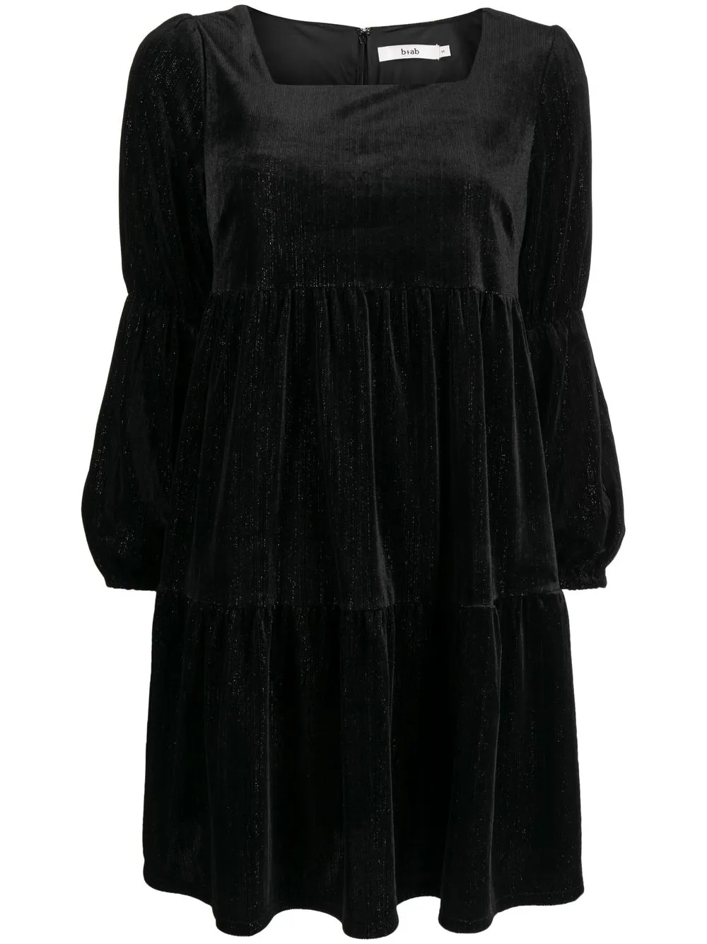 

b+ab vestido corto con hilo metalizado - Negro