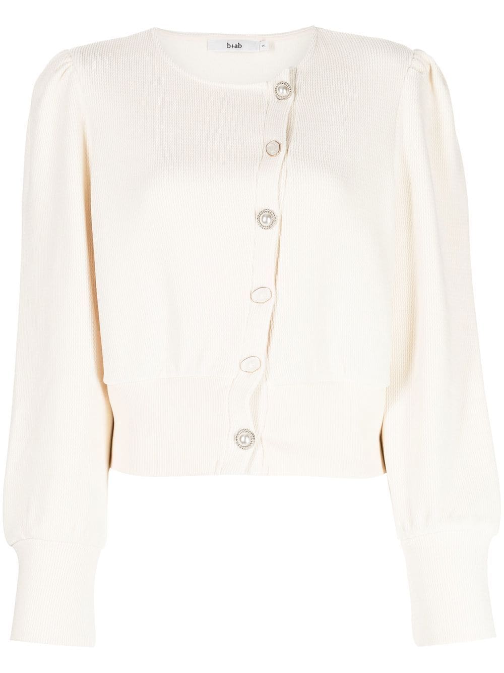 b+ab off-centre button-up cardigan - White