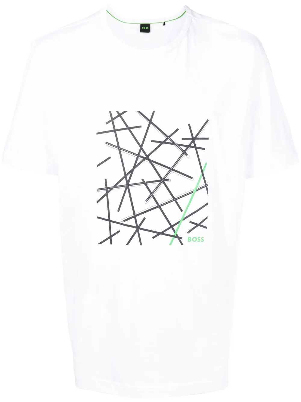 

BOSS playera con logo estampado - Blanco