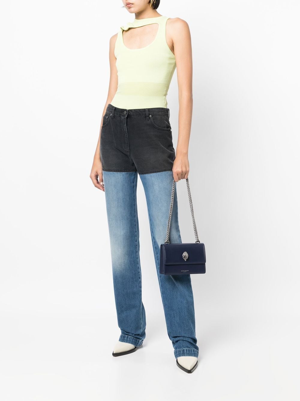 Kurt Geiger Shoreditch Textured Shoulder Bag In Blue | ModeSens