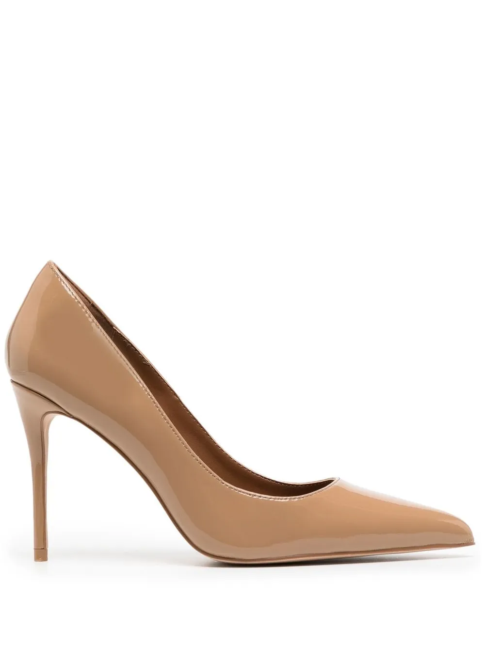 Kurt Geiger Belgravia Pointed-toe 90mm Pumps In Neutrals