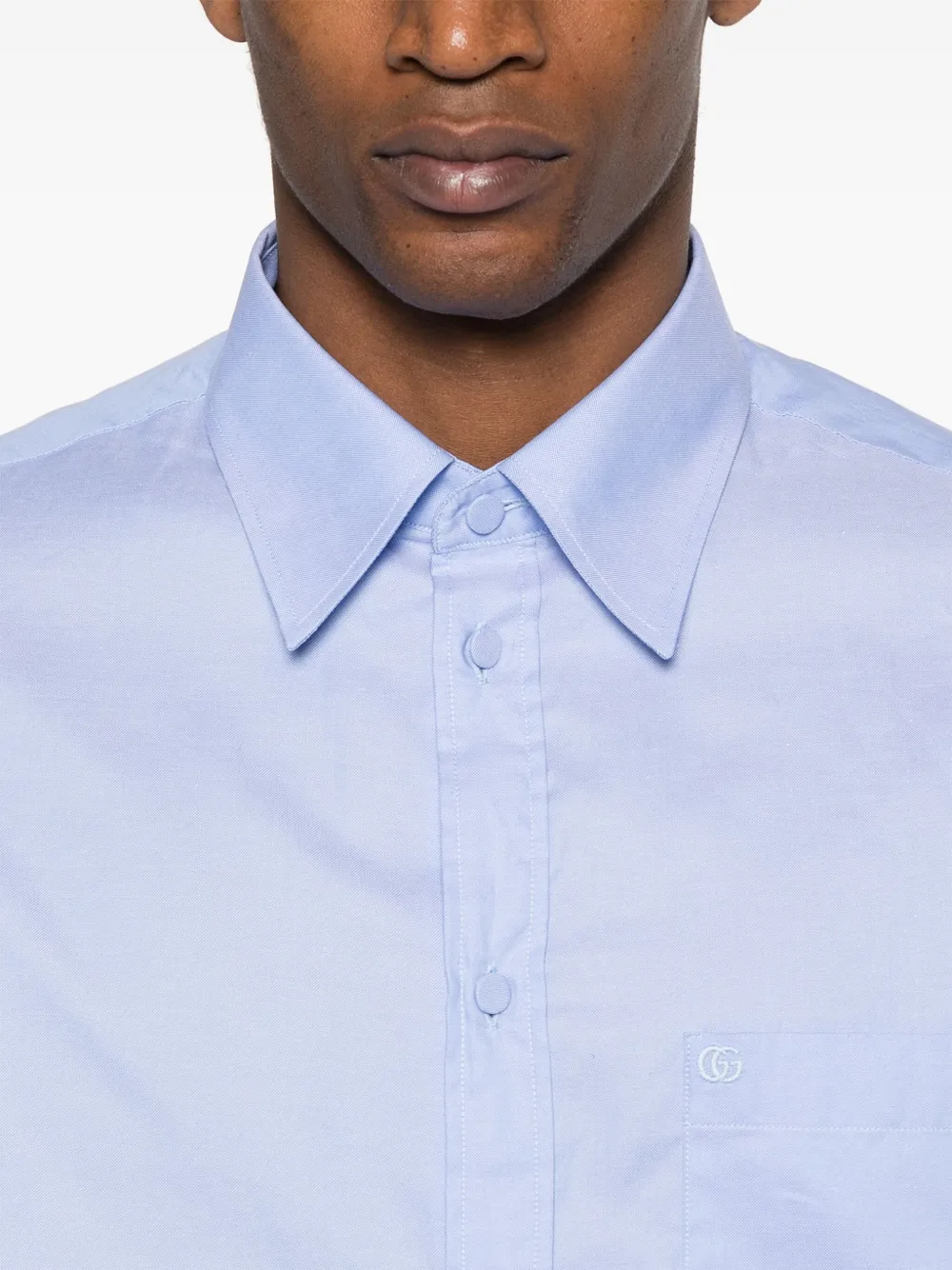 Gucci ダブルG ロゴ シャツ | ブルー | FARFETCH JP