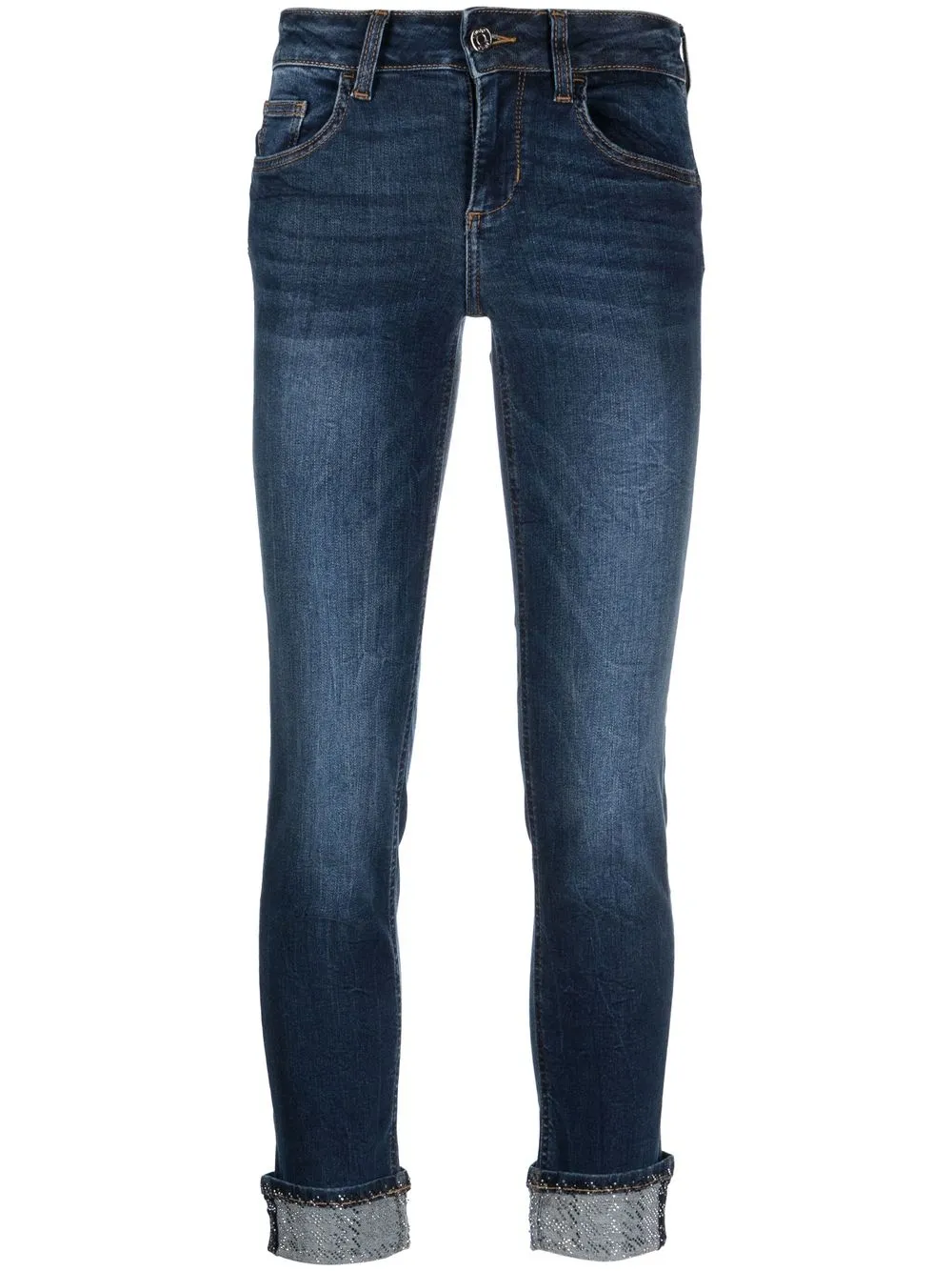 

LIU JO skinny jeans con dobladillo vuelto - Azul