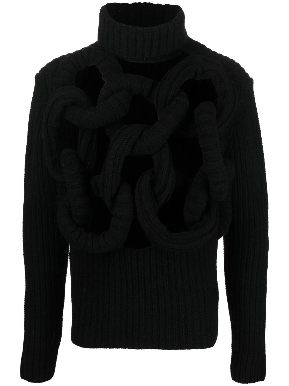 

JW Anderson twist-detail merino jumper - Black