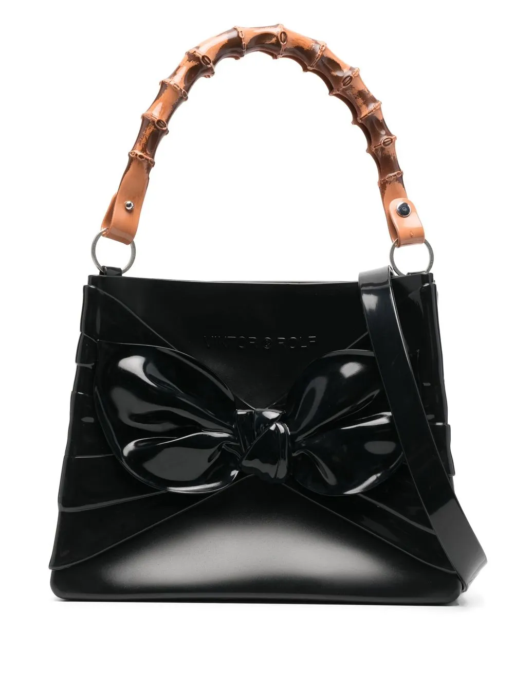 

Viktor & Rolf tote con logo en relieve - Negro