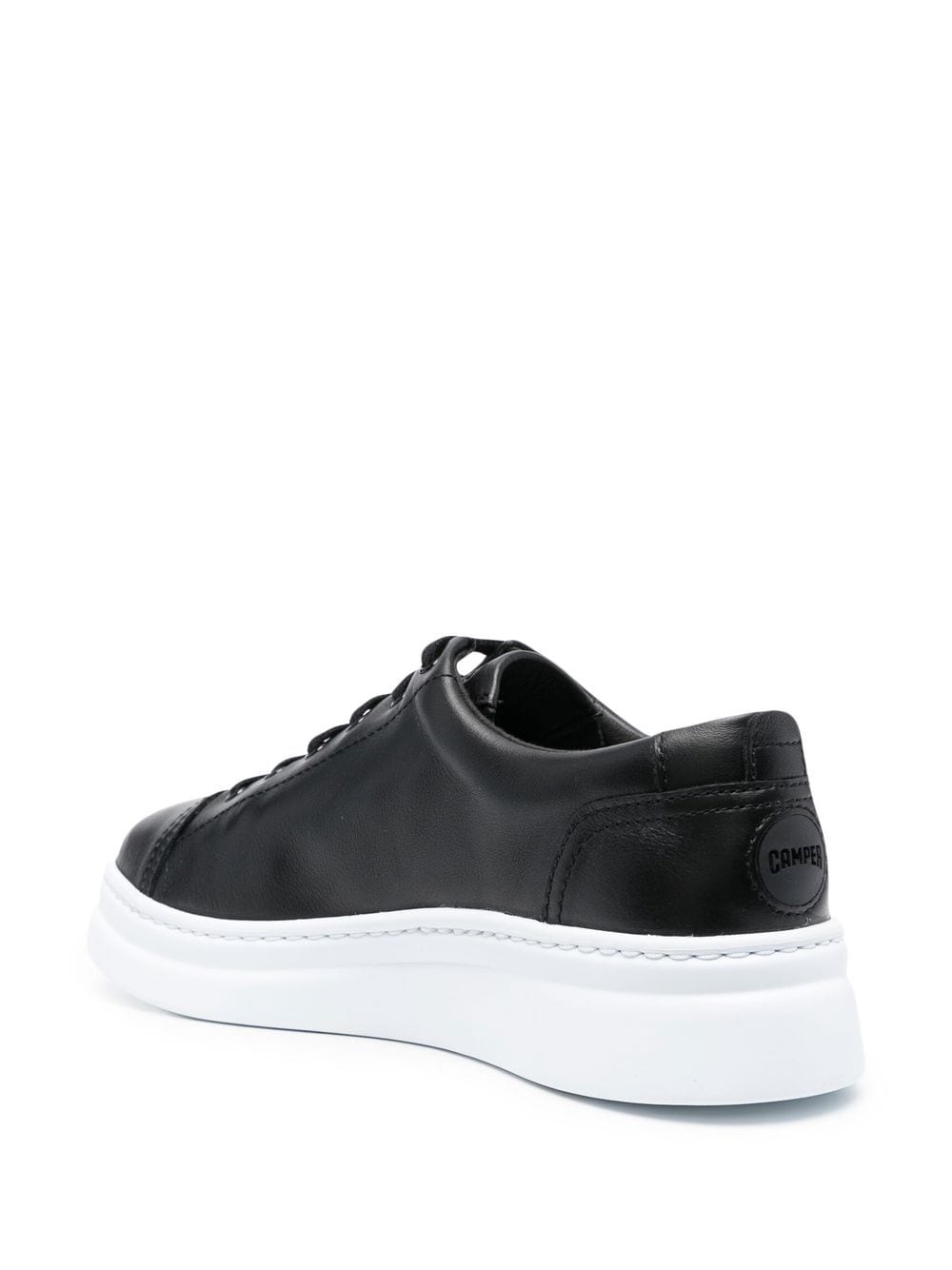 Shop Camper Runner Calf Leather Sneakers In Black