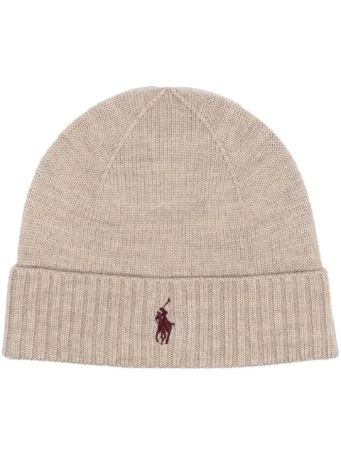 Polo Ralph Lauren logo刺绣羊毛套头帽