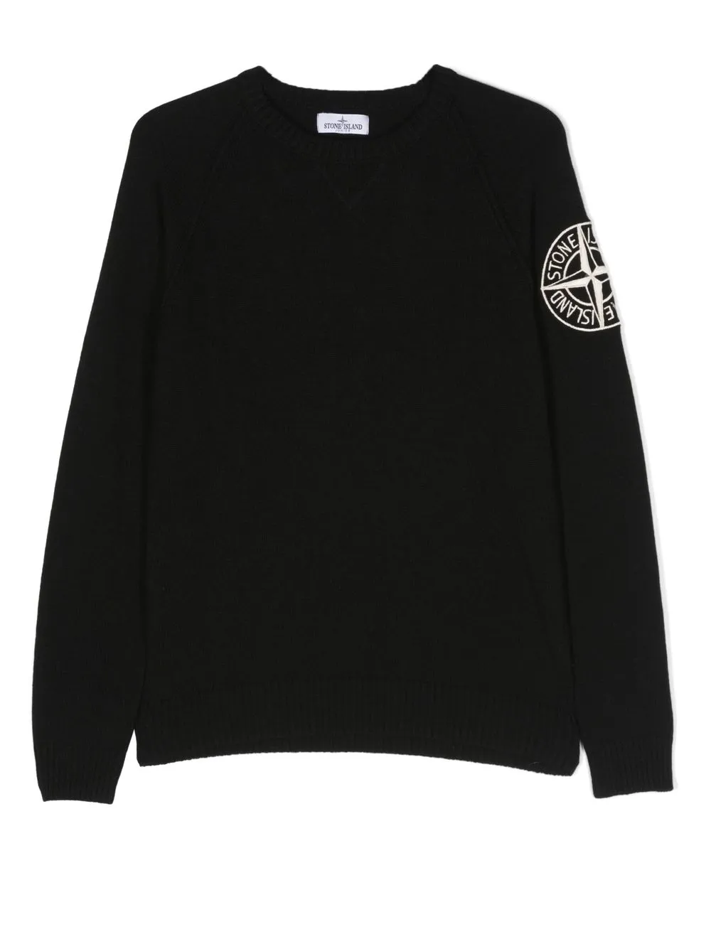 

Stone Island Junior suéter con logo bordado - Negro
