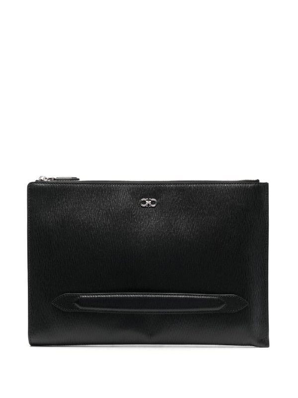 Ferragamo logo plaque Detail Clutch Bag Farfetch