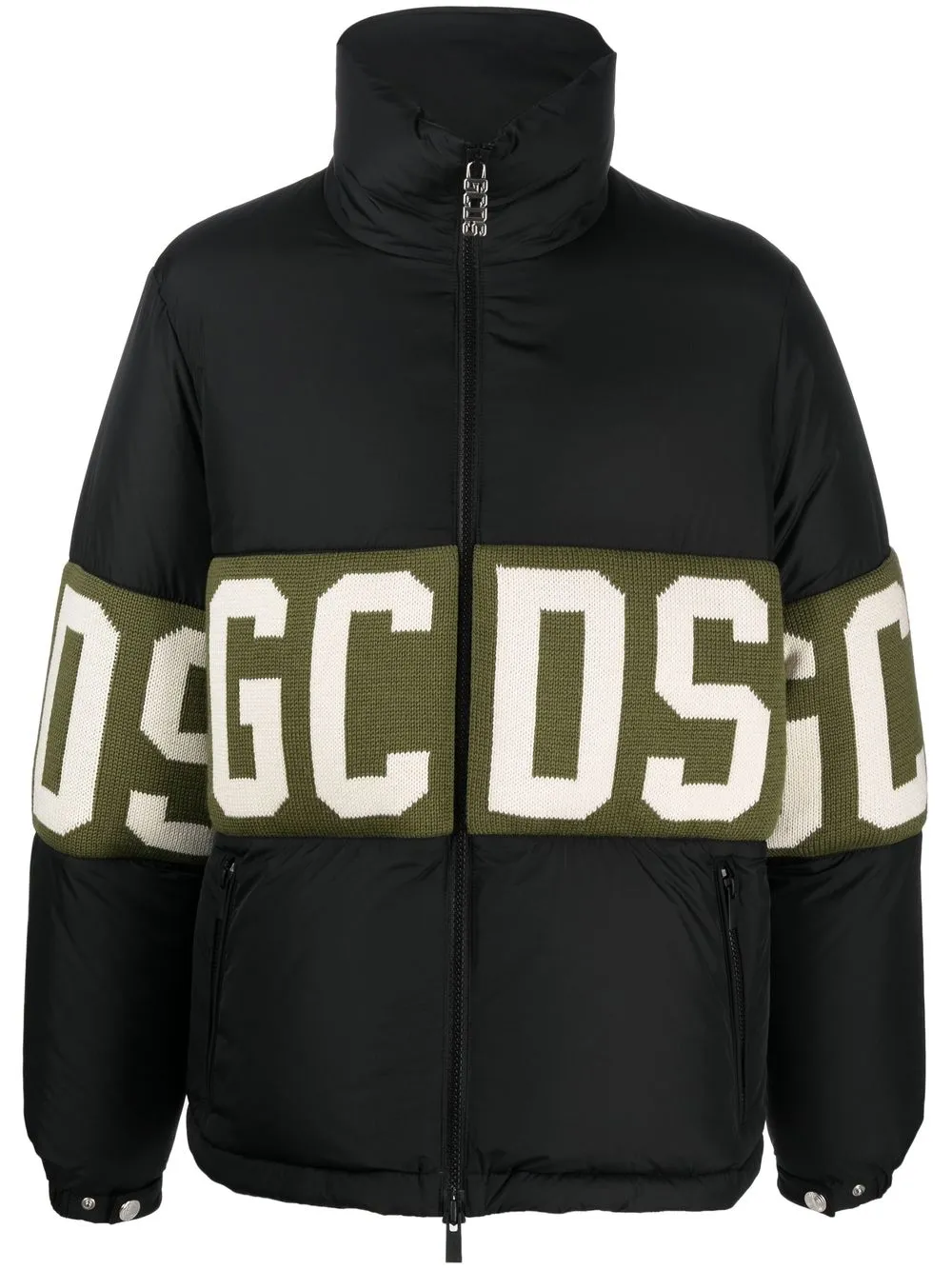 

Gcds chaleco capitonado con logo estampado - Negro