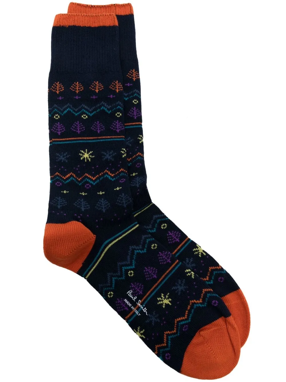 

Paul Smith embroidered knitted socks - Blue