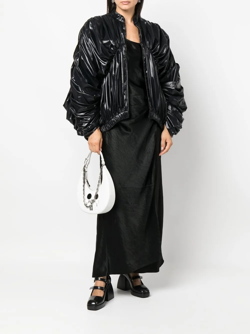 Del Core Ruched zipup Jacket Farfetch