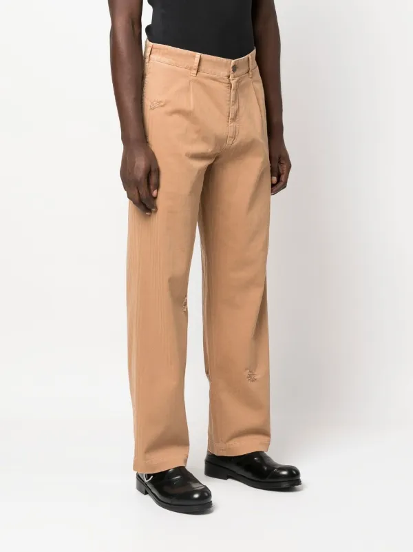 パンツ PALM ANGELS BEIGE COTTON WIDE TROUSERS Men's designer pants and track pants | Palm Angels®