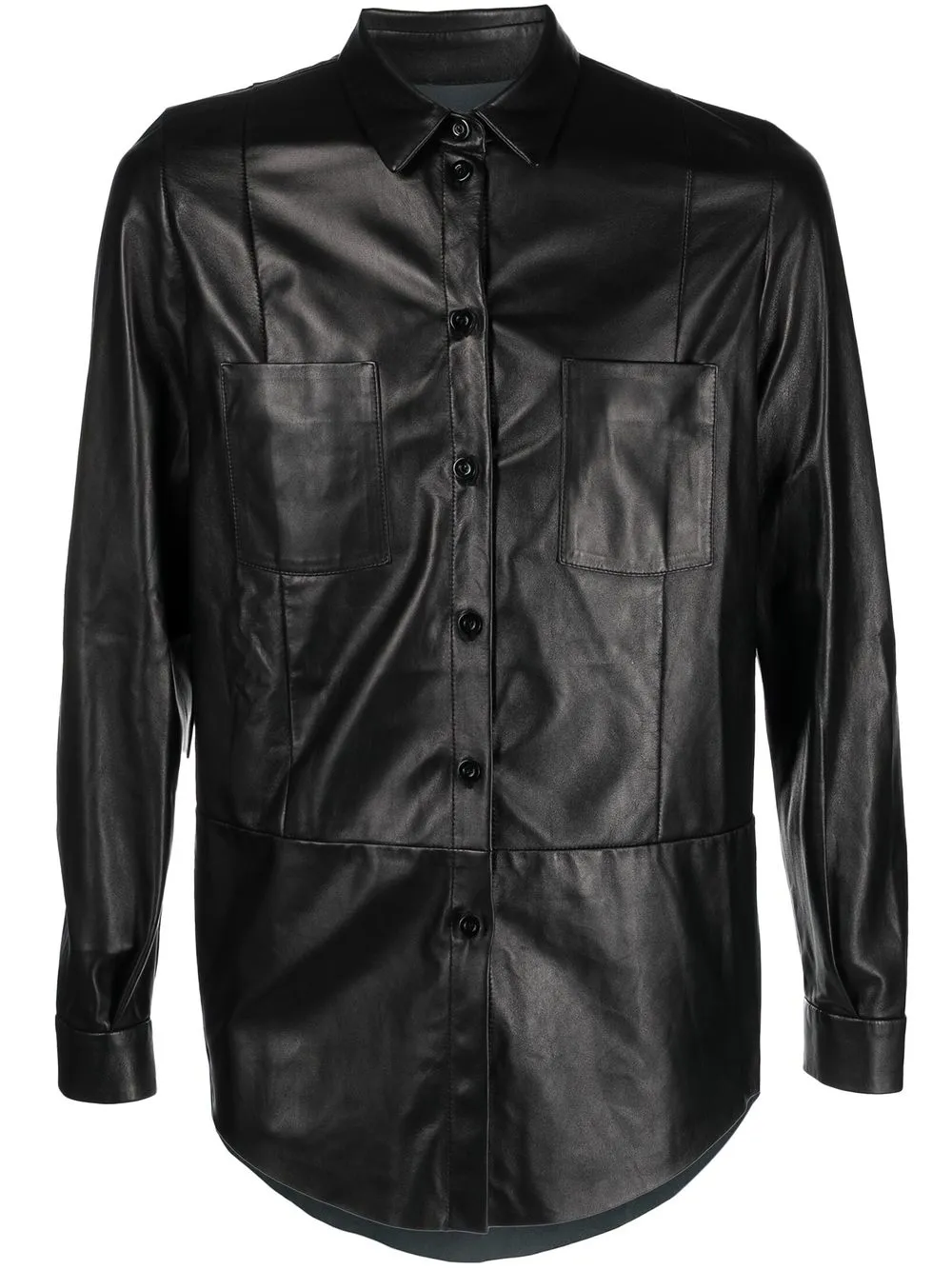 

Drome long-sleeve leather shirt - Black