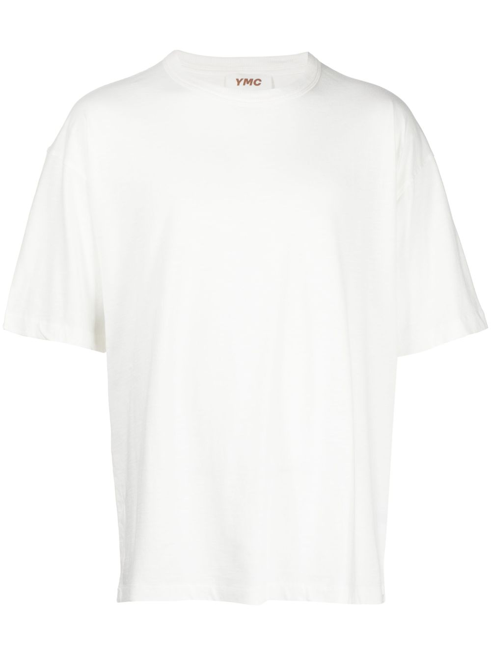 ymc t-shirt en coton biologique à manches mi-longues - blanc