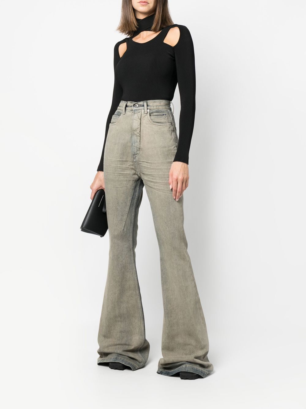 Rick Owens DRKSHDW High waist jeans - Blauw