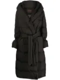 Moorer hooded feather down coat - Black