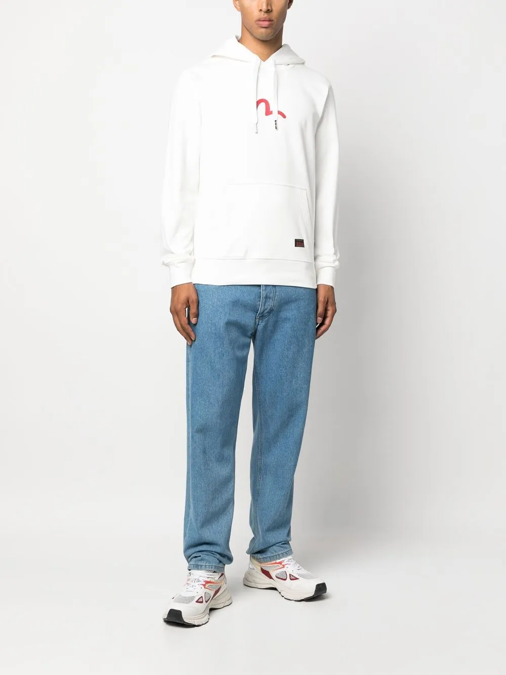 EVISU logo-print Cotton Hoodie - Farfetch