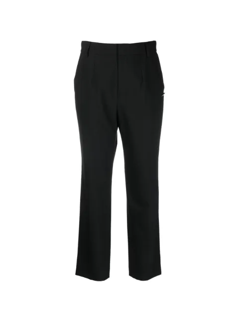 Krizia cropped wool-silk blend tailored trousers