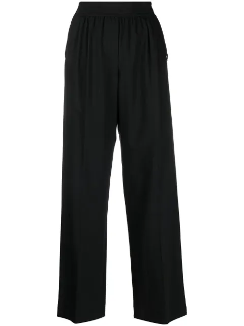 Krizia straight-leg wool-silk blend trousers