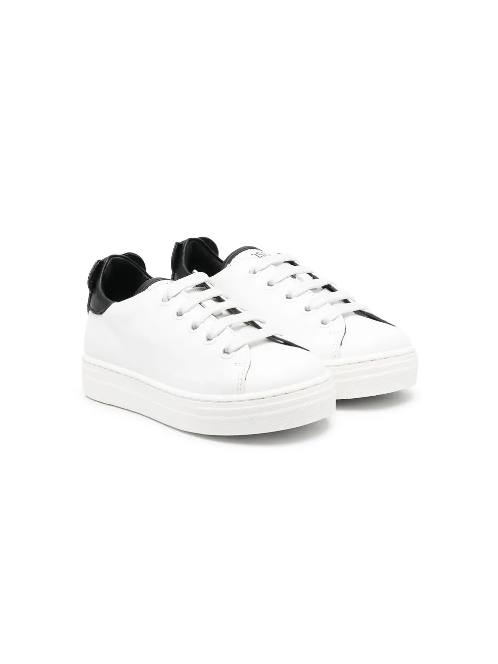 

Moschino Kids tenis bajos con agujetas - Blanco