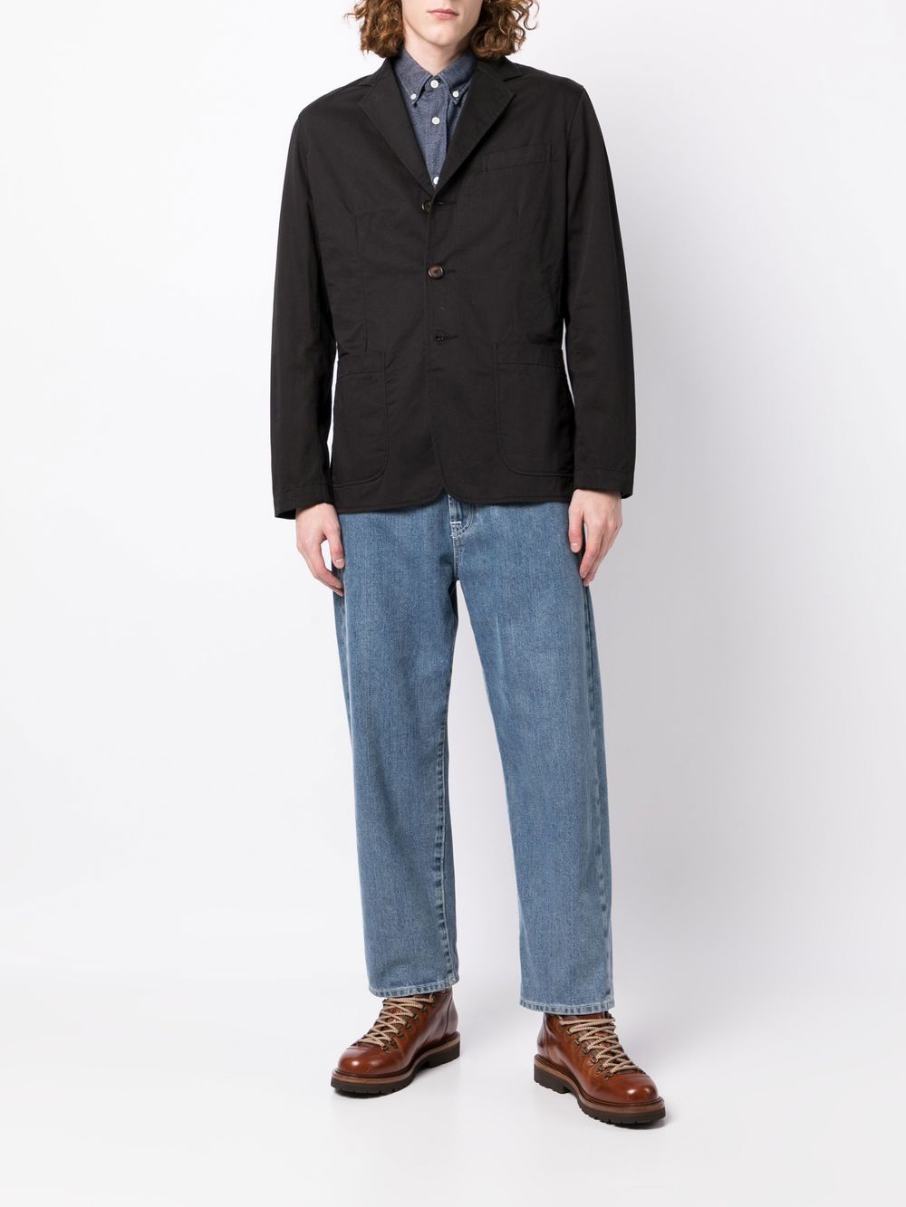 Universal Works notched-collar single-breasted Blazer - Farfetch