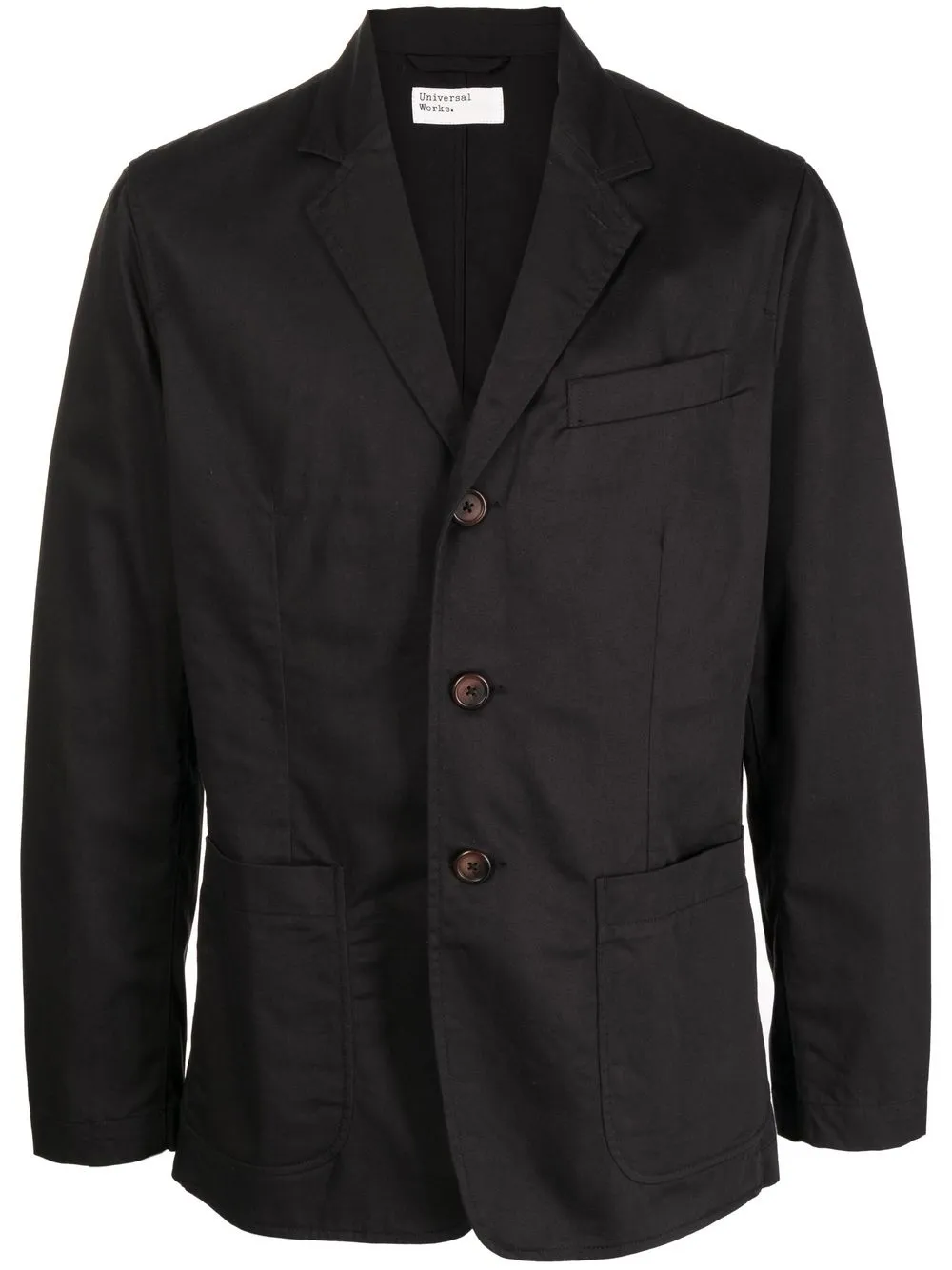 

Universal Works blazer con solapa de muesca y botones - Negro
