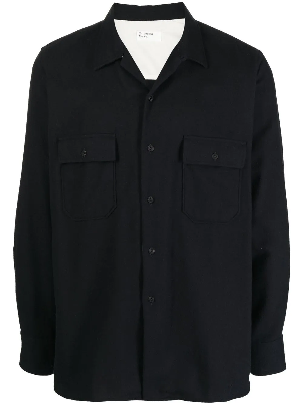 

Universal Works camisa con dos bolsillos - Negro