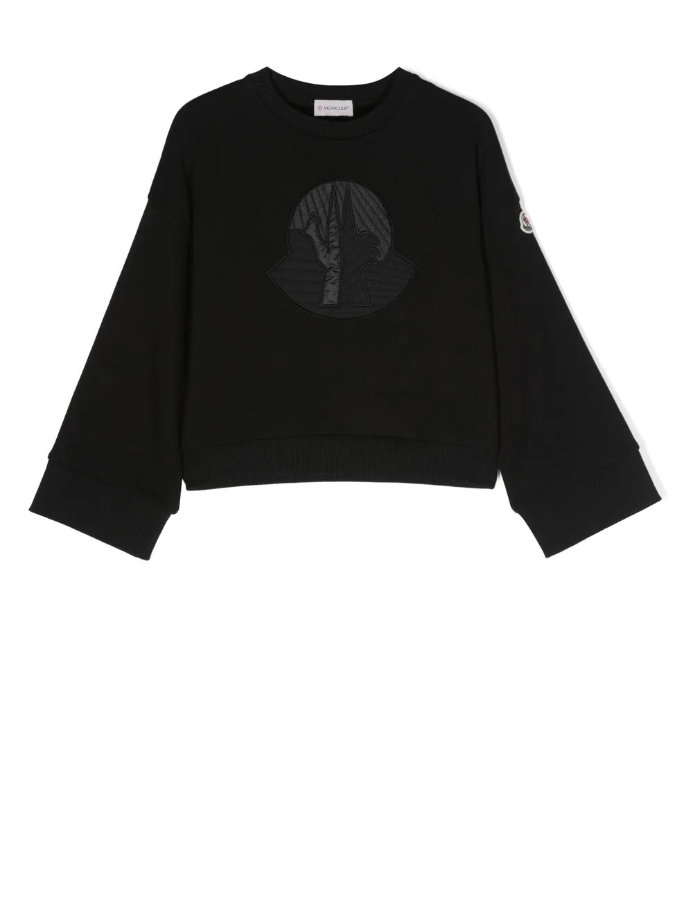 

Moncler Enfant logo-patch cotton sweatshirt - Black