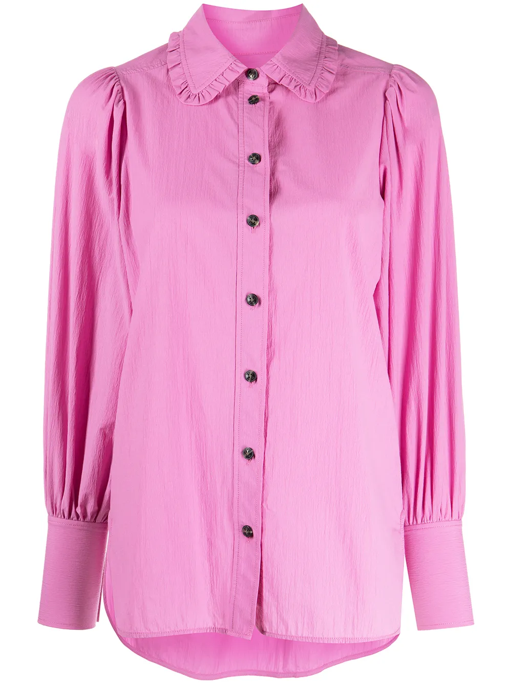 

GANNI puff-sleeve shirt - Pink