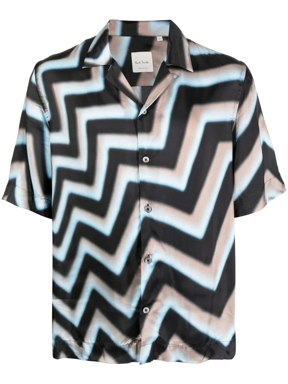 

Paul Smith camisa con botones y rayas estampadas - Negro