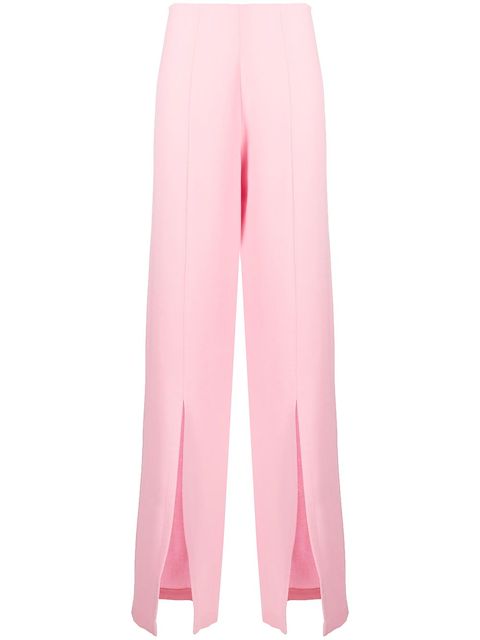 Rodarte high-waisted front slit trousers