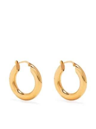 JIL SANDER チャンキー フープピアス ゴールド 両耳 Jil Sander フープピアス | ゴールドトーン | FARFETCH JP