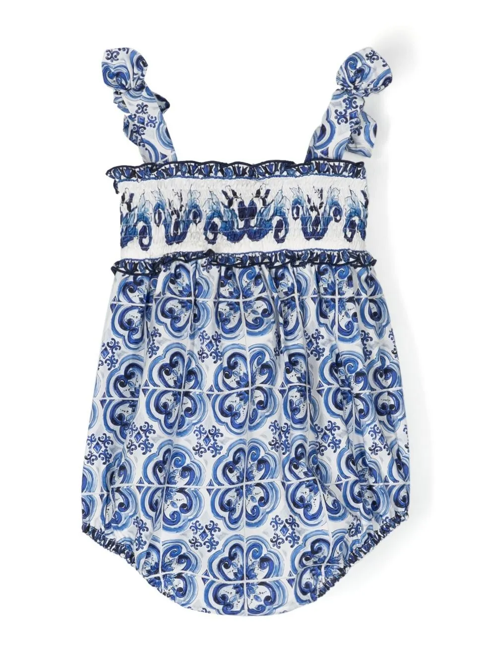 Dolce & Gabbana Kids Mouwloze jurk - Blauw