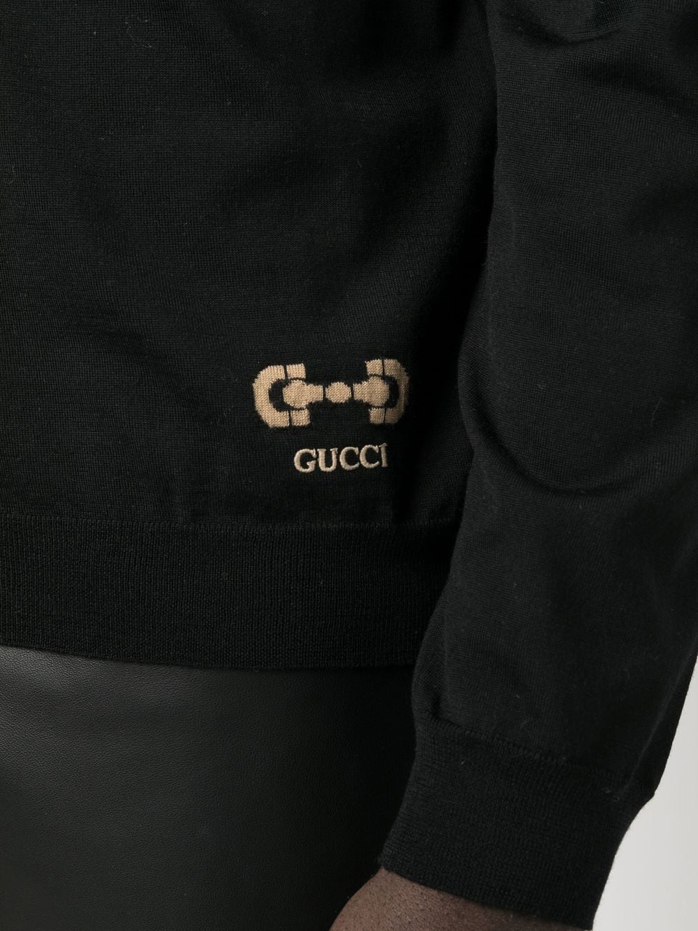Shop Gucci Horsebit-motif Wool Jumper In Black
