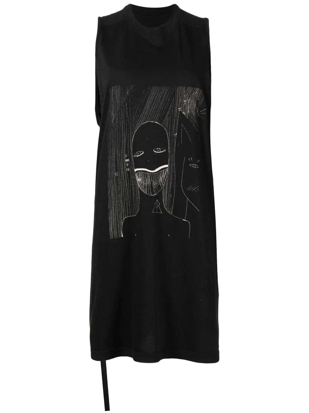 

Rick Owens DRKSHDW camiseta con estampado estilo boceto - Negro