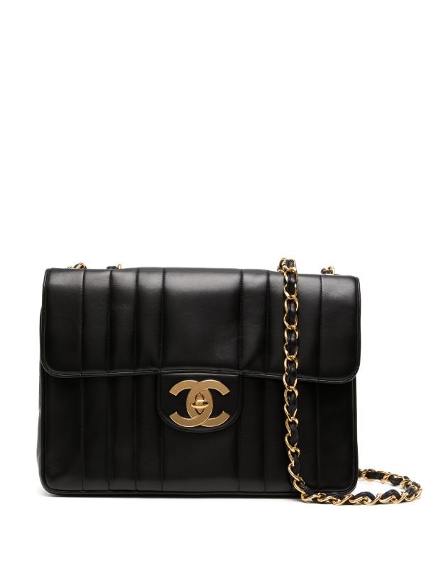 CHANEL Pre-Owned 1995 Medium Classic Flap Square Shoulder Bag - Black for  Women